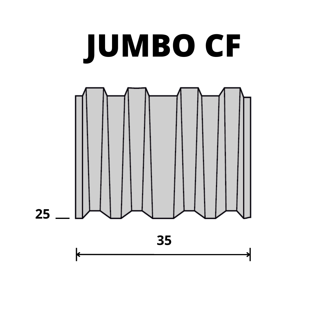 OMER JUMBO CF/25 - rievotas naglu plāksnes  (25 mm) 1250 gab