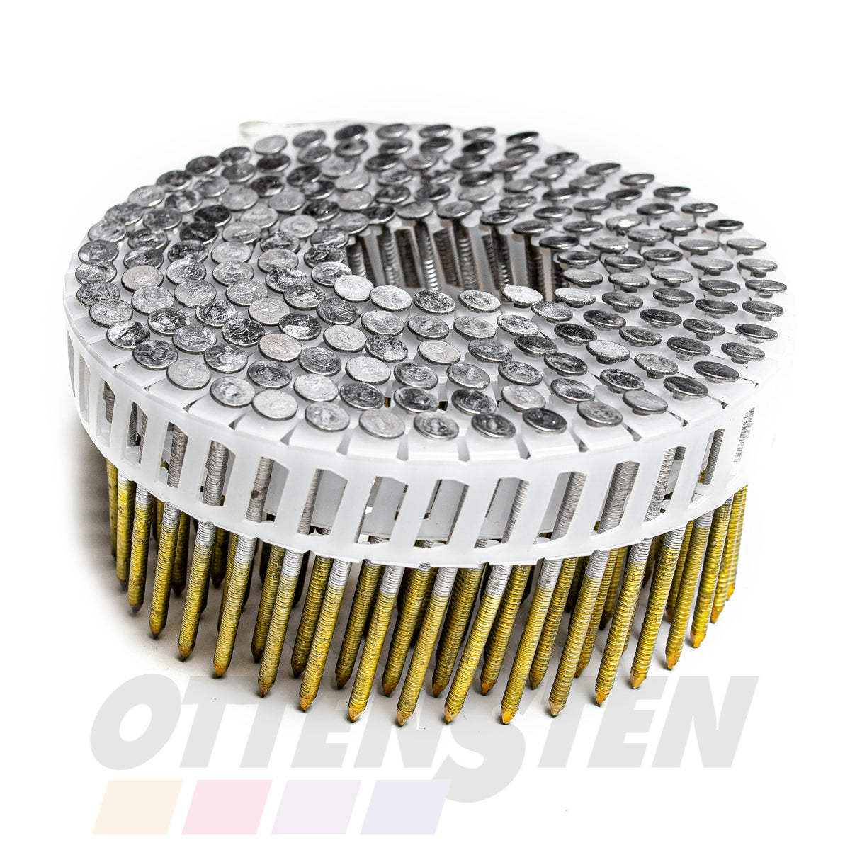 Naglas ruļļos 2.3 X 50mm (rievotas; karsti cinkotas HDG; celtniecības naglas; plastmasas savienojumā 4PRO)