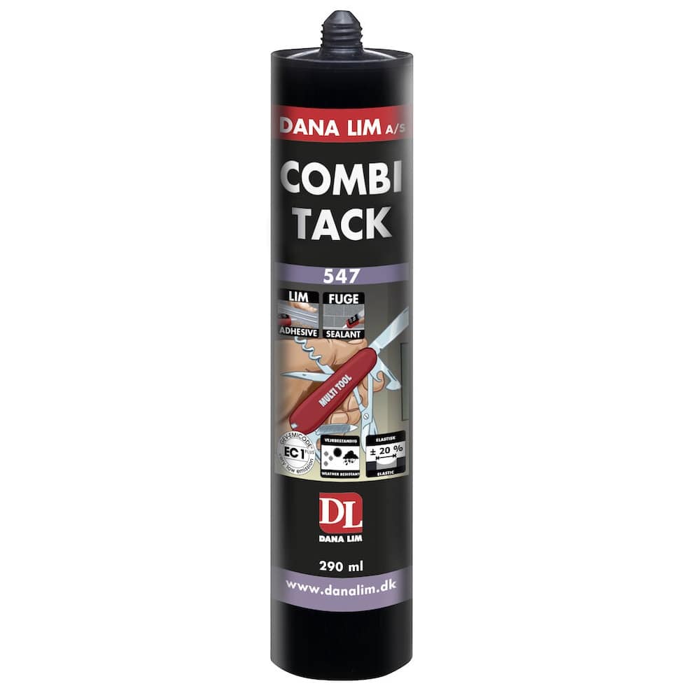 DANA LIM Combi Tack 547 - Neutral Hybrid Adhesive-Sealant, Black (290 ml)