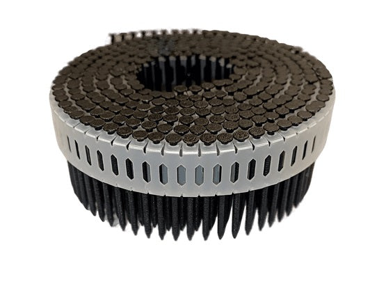 TJEP DECRA - Coil nails 0°, hot zinc, ribbed, black (2.5 x 50 mm)