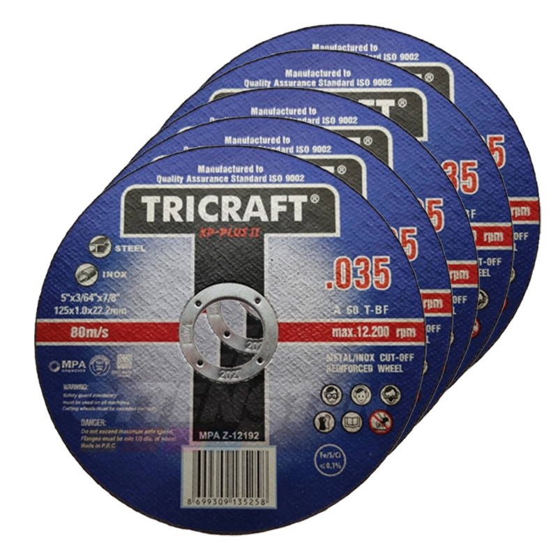 Leņķa slīpmašīnas (flekša) tērauda griešanas disks XP Plus II 125x1x22 (25 gab.)