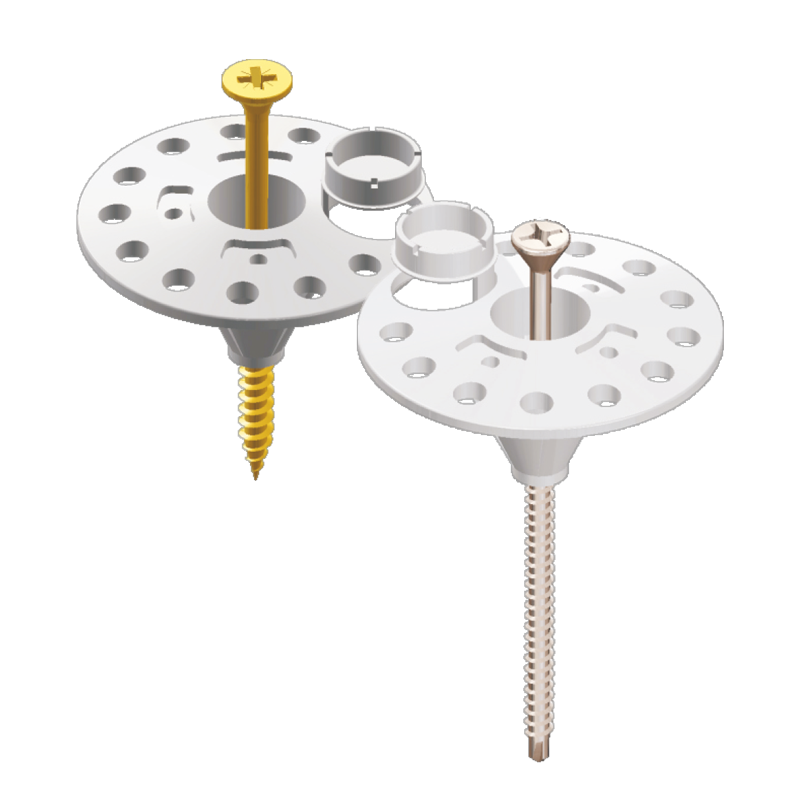 Izolācijas stiprinājums pie koka vai metāla ar aizbāzni(Ø 60mm)