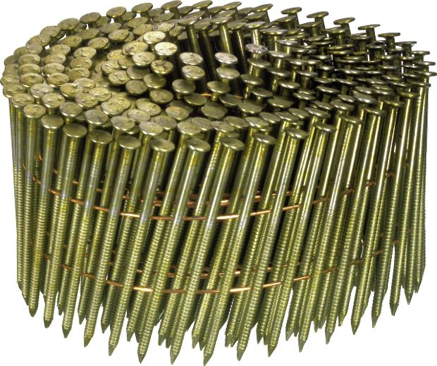 Karsti cinkotas rievotās naglas ruļļos (2.3 X 50mm; 15°; HDG)