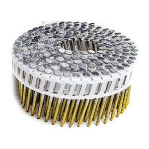 Naglas ruļļos 2.3 X 50mm (rievotas; karsti cinkotas HDG; celtniecības naglas; plastmasas savienojumā 4PRO)