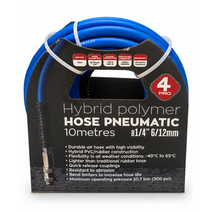 4PRO universālā polimēra gaisa šļūtene (1/4, 10x12 mm, 10 m)