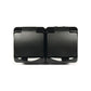 Double Socket with Lid IP44 Black 16A 250V