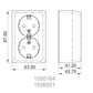 EGANT Double Surface-Mounted Socket with Earthing IP20