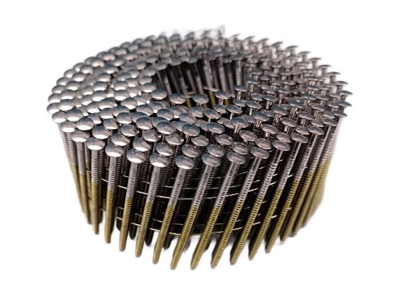 Coil nails 16° stainless steel, half-round head, ribbed (2.5 x 60 mm) (7200 pcs.)