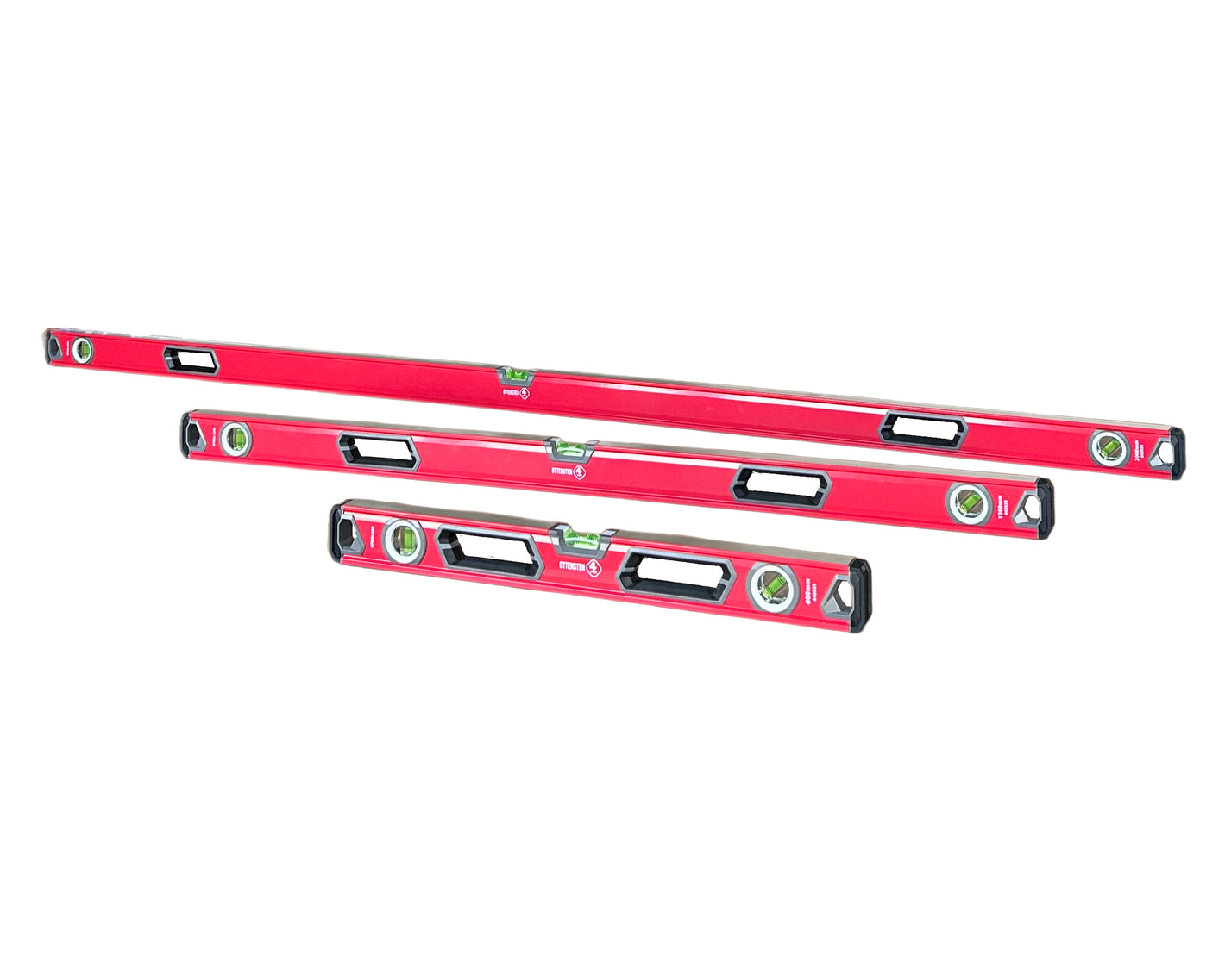 4PRO - Magnetic Aluminium Spirit Level Set with Handles (60 / 120 / 200 cm)