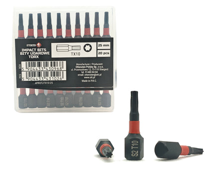 4PRO Trieciena uzgaļi 25 mm S2 tērauds 1/4"