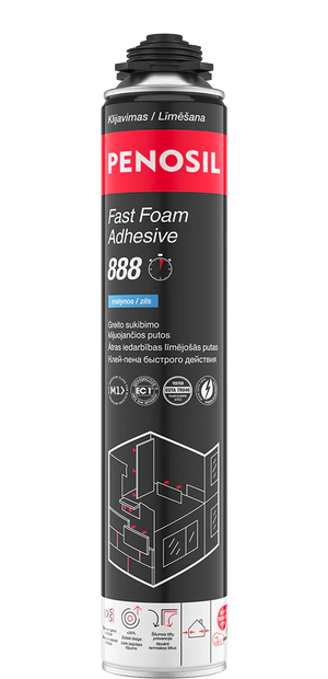 PENOSIL Fast Foam Adhesive 888 Fast Acting Adhesive Foam 830 ml