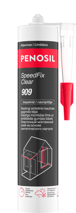 PENOSIL SpeedFix Clear 909 – Transparent Flexible Construction Adhesive 290 ml