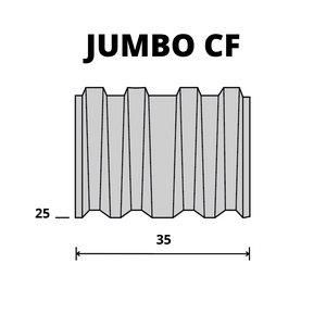 OMER JUMBO CF/25 - rievotas naglu plāksnes  (25 mm) 1250 gab