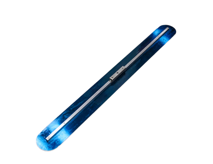 Blue steel round end Fresno trowel blade only (1220 x 127-305 mm)