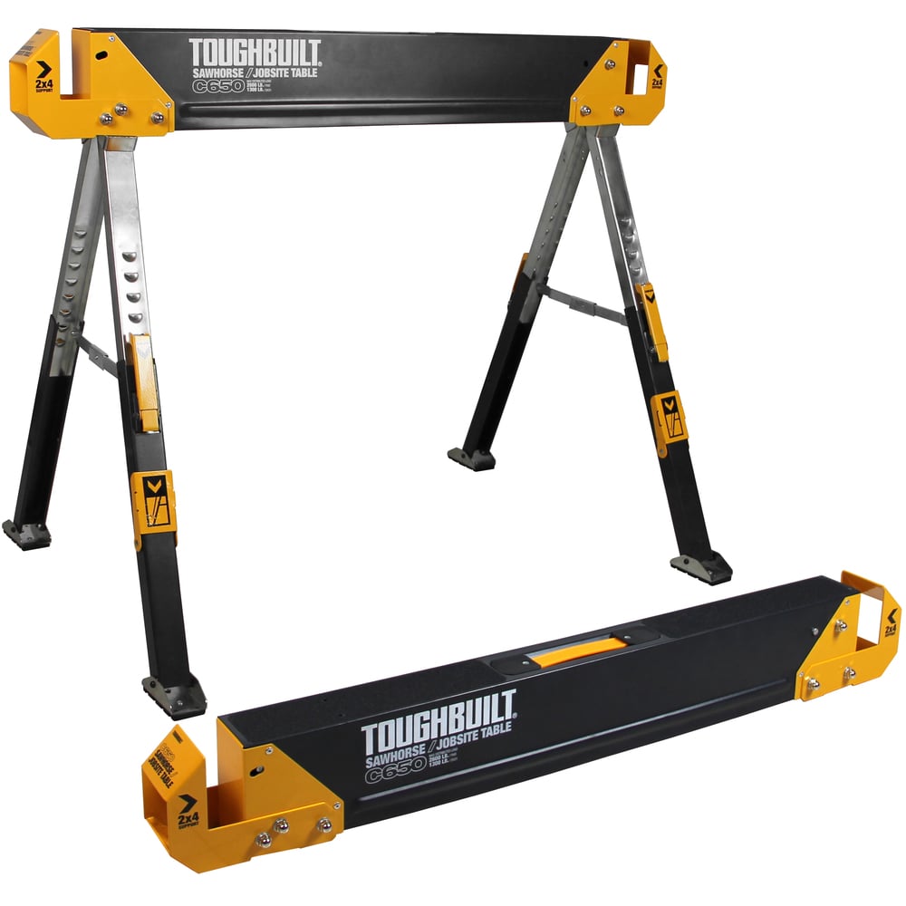 ToughBuilt TB-C650 - Construction Workbench / Sawhorse (set/2 pcs.)