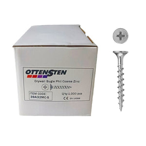 Skrūves reģipsim cinkotas 3,9 X 32-42mm (cinkotas, bērtās, ģipškartons - koks)