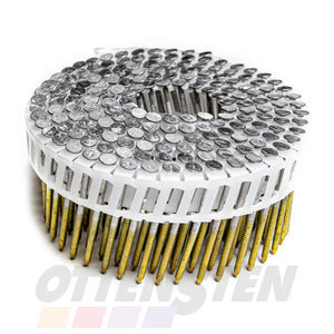 Naglas ruļļos 2.3 X 50mm (rievotas; karsti cinkotas HDG; celtniecības naglas; plastmasas savienojumā 4PRO)