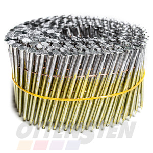 Naglas ruļļos 2.5 X 65 - 75mm (rievotas; cinkotas; celtniecības naglas; 4PRO)