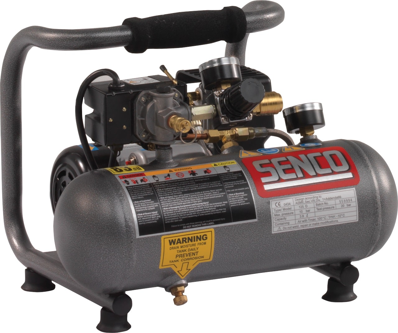 SENCO PC1010EU Oil-Free Compressor (3.8L; 34l/min.; 0.37KW)