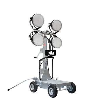 LIGHT BOY mobilais LED apgaismojuma tornis ar riteņiem, 4,1 m, 1200 W