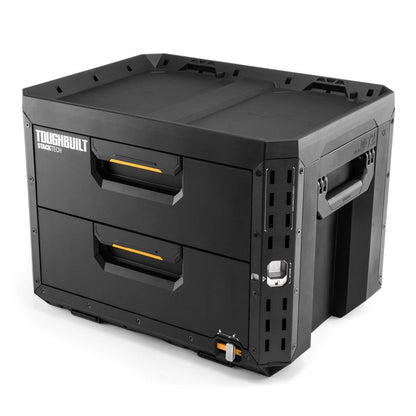 StackTech 2-Drawer Locking Box – Dual-Locking Modular Storage