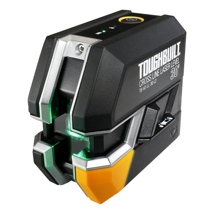 ToughBuilt TB-H2-LL-30-L2 pašlīmeņojošs zaļā stara krustlīniju lāzera nivelieris 10 m