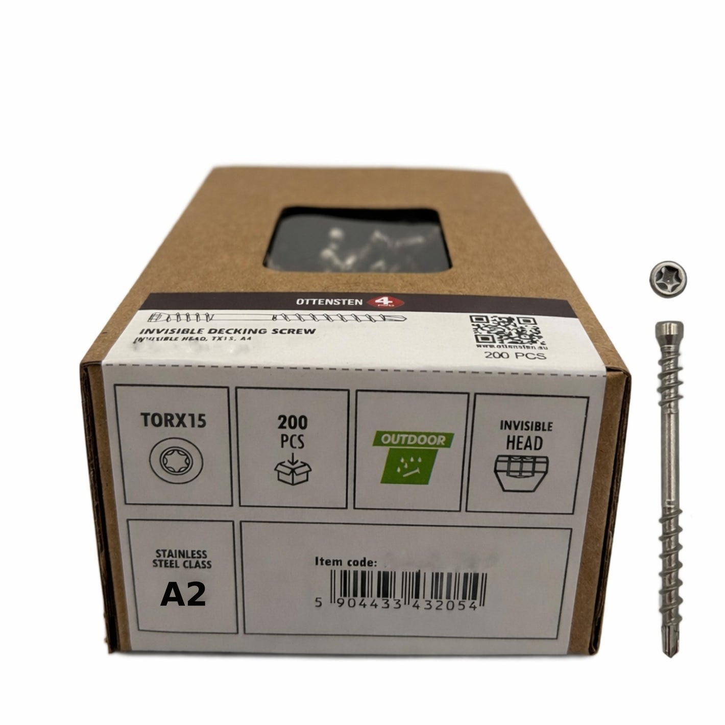 4PRO - Invisible decking screws (4.2 × 60 mm) A2, TX15