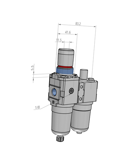 SMC A30 Kit with Clamp (AC30A-F03-D)
