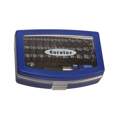 Bit Box - skrūvmašīnas uzgaļi ar torx galvu + 1 ātras maiņas uzgaļu turētāju (TX10-TX40)