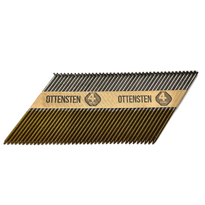 Celtniecības naglas kasetē 3.1x90 mm; 34° (necinkotas; rievotas)