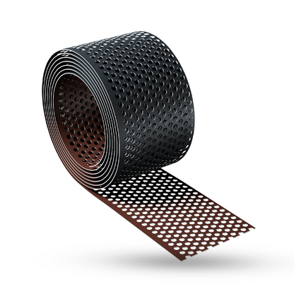 Alumīnija karnīzes siets 100 mm x 25 m – (krāsots alumīnijs - RAL7016 / RAL8017)