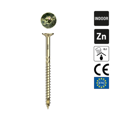 Skrūves kokam 5 X 50 - 70 mm (cinkotas, gremdgalva, TORX 20, Eurotec)