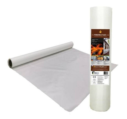 WINCO Firebreather white A1 W2 - White, non-flammable, breathable membrane (1.5m x 50m; 60m2)