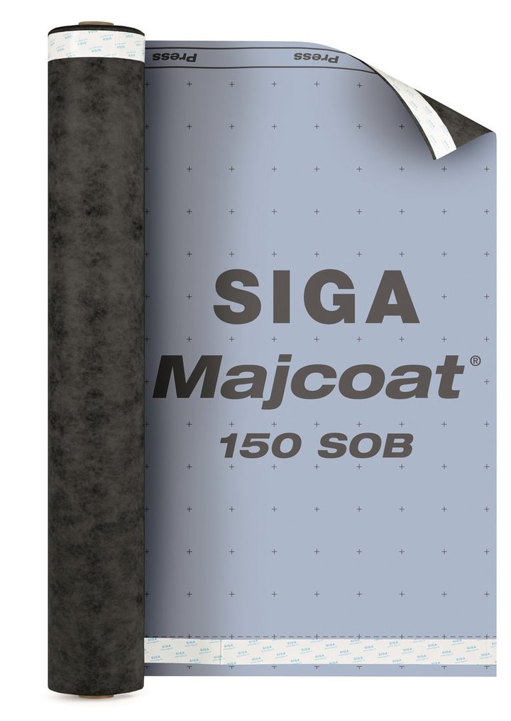 SIGA Majcoat 150 SOB - pretvēja difūzijas membrāna ar līmlenti (1.5 m x 50 m)