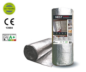 WINCO Intech nedegoša un atstarojoša augsta blīvuma gaisa un tvaika kontroles membrāna (1m x 25m; 25m2)