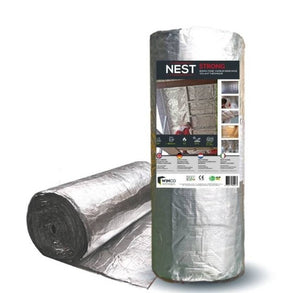 WINCO Intech nedegoša un atstarojoša augsta blīvuma gaisa un tvaika kontroles membrāna (1m x 25m; 25m2)