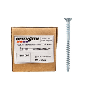 Justitec Distances Skrūves 6 x 70–110 mm Divvītņu Regulējamas skrūves kokam