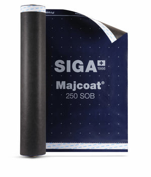 SIGA Majcoat 250 SOB - 3 slāņu pretvēja difūzijas membrāna ar līmlenti (1.5 m x 50 m)