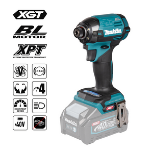 Makita XGT® akumulatora triecienskrūvgriezis TD002G 40Vmax, 1/4", 220 Nm