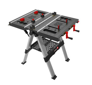 4PRO 4PROWB025 saliekams darba galds un zāģēšanas steķis 2-in-1, 150/350 kg