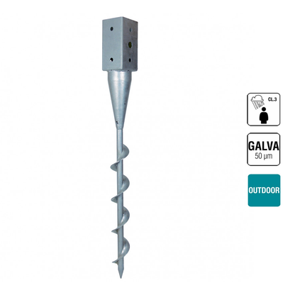 Stabu pamatne ar urbi / balsta pēda stabiem ar urbi nostiprināšanai zemē (PPJST)