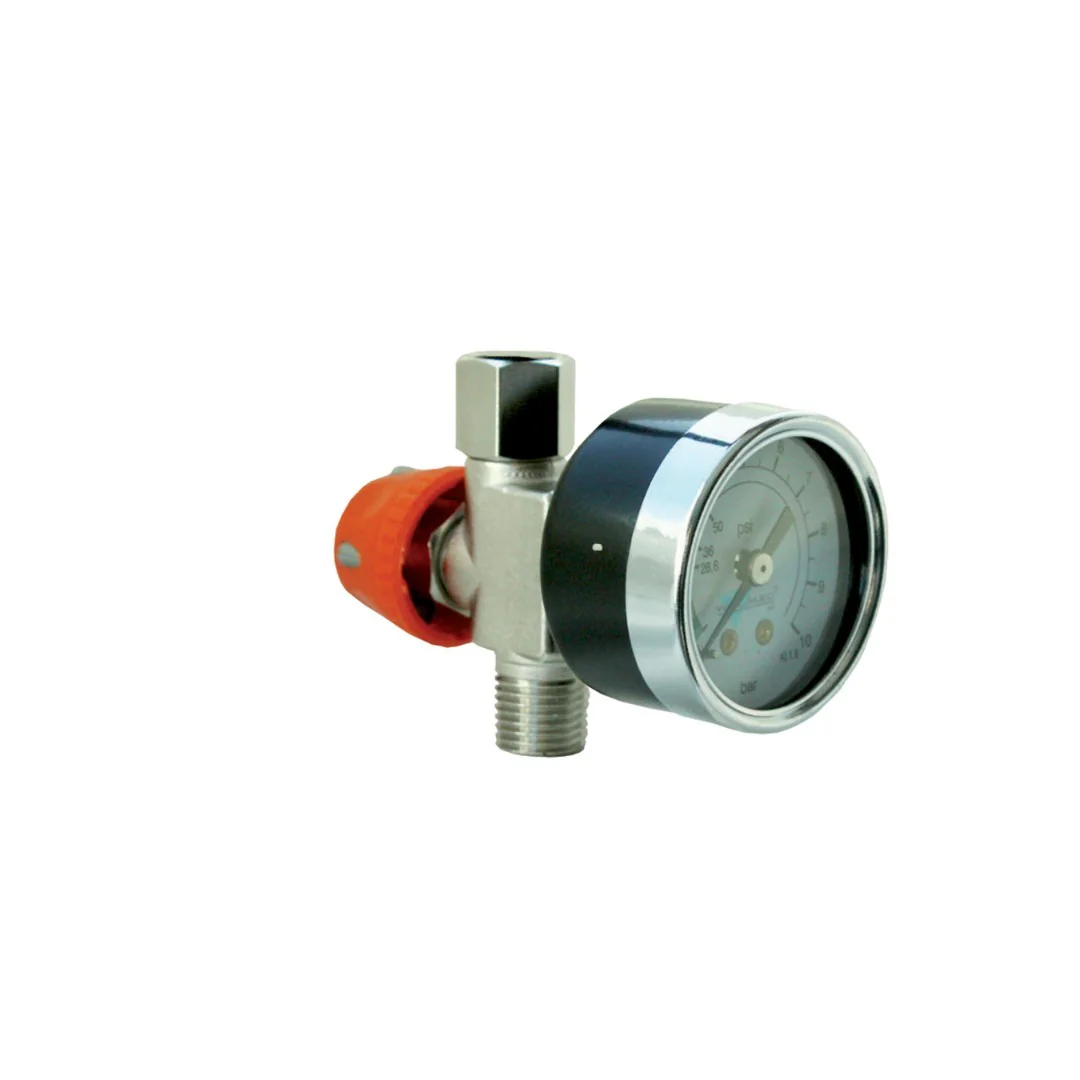 Krāsošanas pistoles spiediena regulātors ar manometru (0-10 bar)