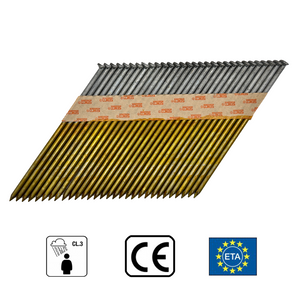 Celtniecības naglas kasetē 3.1x90 mm; 34°; karsti cinkotas 50mk.; gludas (2000 g.) - SENCO