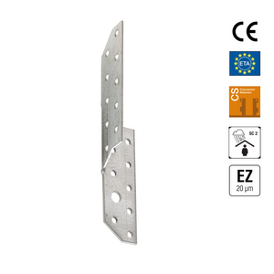 Nesošā plāksne SPF spāru savienojuma leņķis ( 170 - 370 mm; kreisā puse)