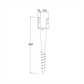 DOMAX PWU Ground Spike Post Support 100 × 865 mm, Hot-Dip Galvanized