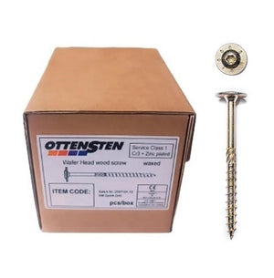 Skrūves kokam 6 X 120mm (cinkotas CR3+Zn, WAXED, pievelkošā galva, TORX 30, 4PRO)