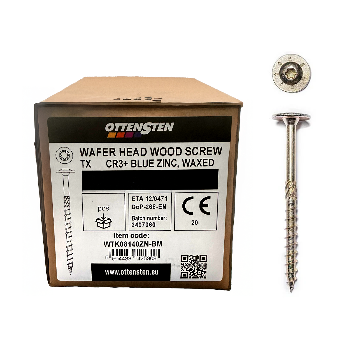 4PRO - Wood Screws with Enlarged Head, Zinc Coated (6.0 x 80-240 mm) (100 pcs)