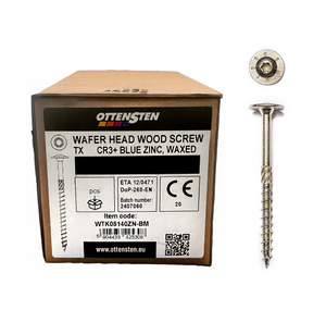 Skrūves kokam 6 X 80-240mm (cinkotas, pievelkošā galva, TORX 30, OTTENSTEN)