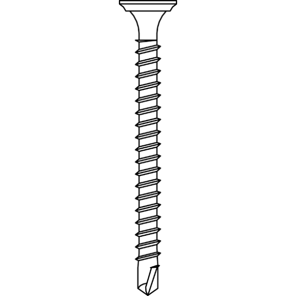 Skrūves rēģipsim cinkotas 3,5 X 32 - 42mm (cinkotas; bērtās; ģipškartons - metāls) (2)