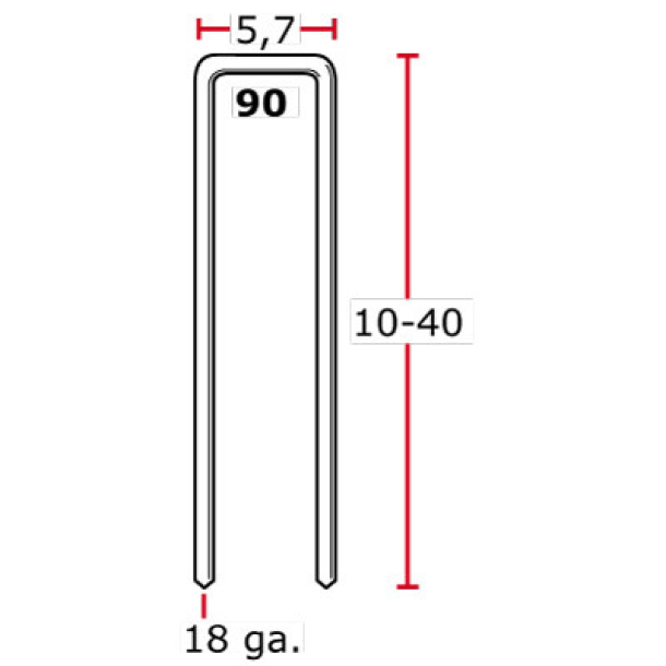 4PRO9040 pneimatiskais skavotājs (L/90. skavām; 10-40mm) (18ga) (2)